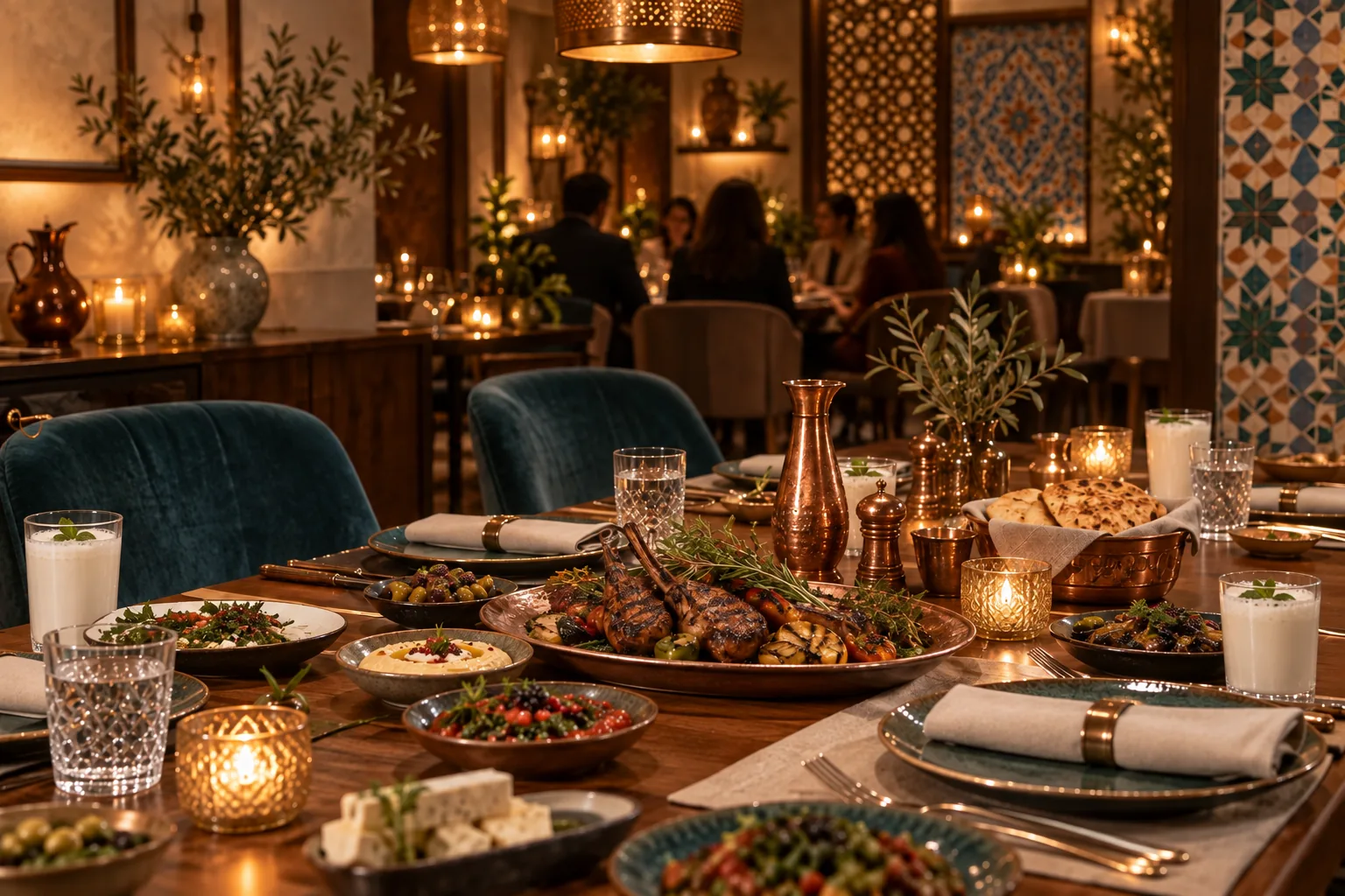 A private table set at AVLU
